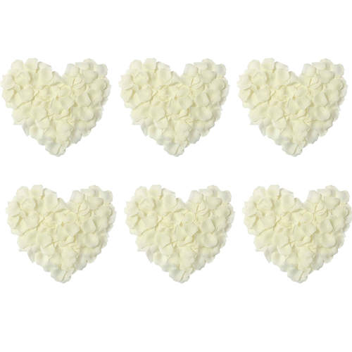 100 Pcs Artificial Flower Petal for Wedding Party Decoration, White