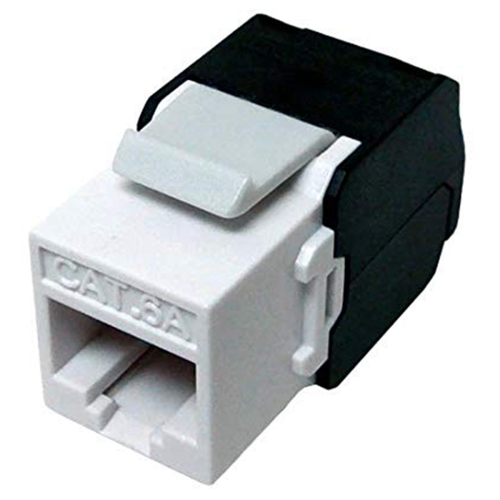 10-Pack Cat6A RJ45 Jack -Cat6 Compatible 180 Degree Toolless 2