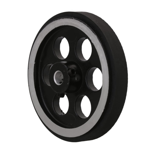 200X6mm Industrial Aluminum Rubber Measuring Rotary Encoder Wheel 2