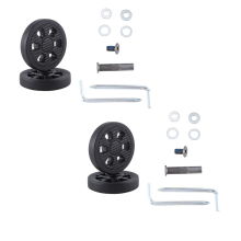 Ruedas de equipaje de 60 x 11 mm, resistentes al desgaste, de PU, para maletas, ruedas dobles de 8 mm.
