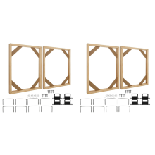 2 Set DIY Solid Wood Canvas Frame Kit, 16X20Inch for Oil Paintings