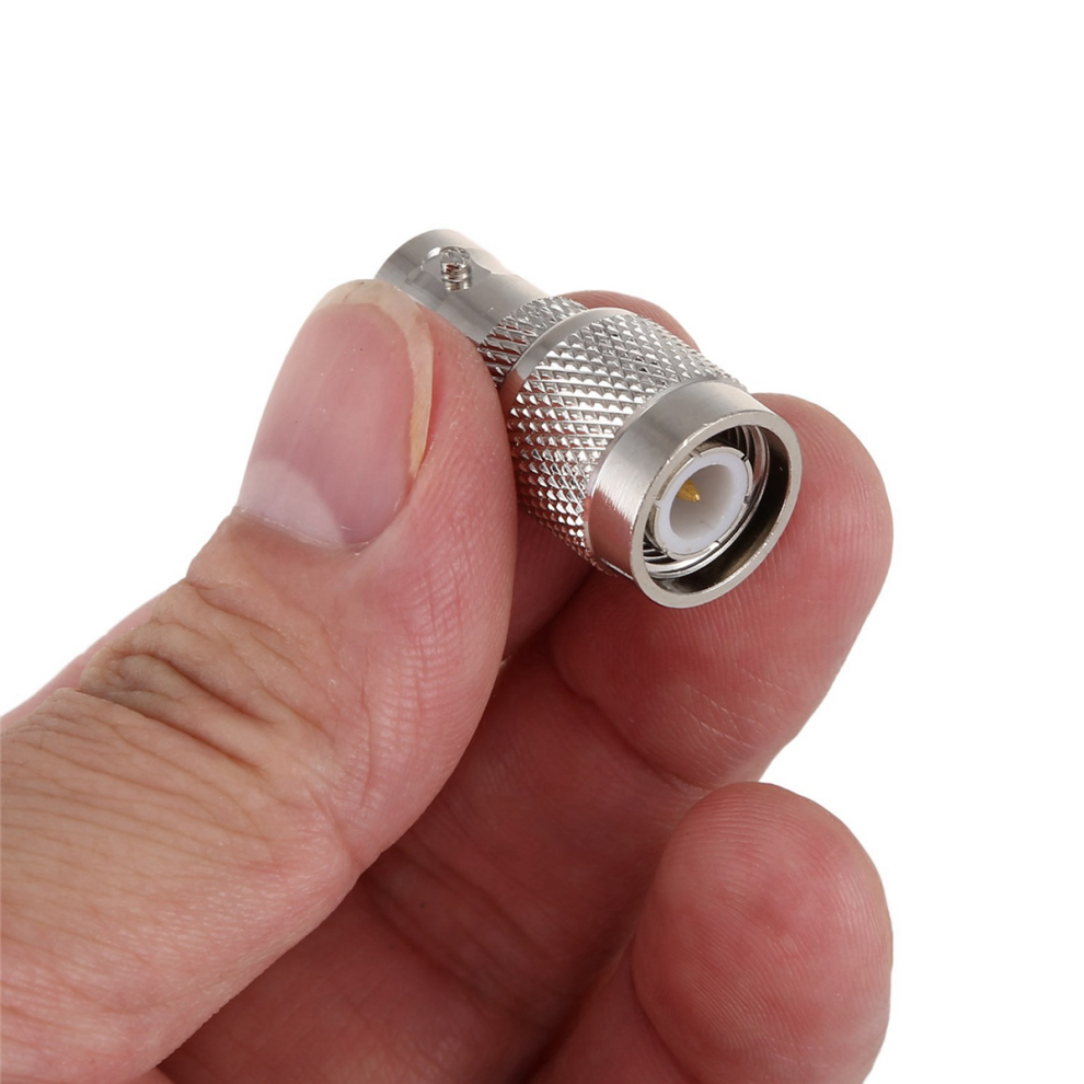 Tnc Enchufe Macho A Bnc Conector Jack Hembra M/F Conector Coaxial Silver 4851431280365