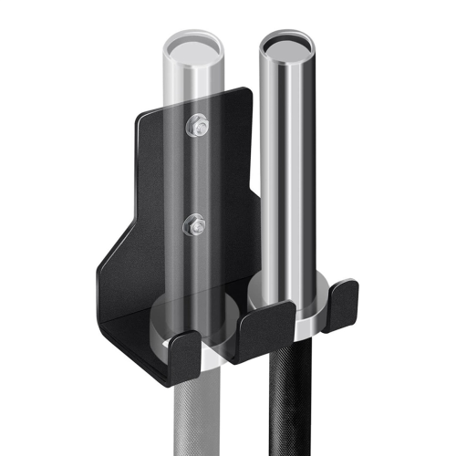 Double Barbell Storage, Wall Mounted Barbell Holder for Garage Gyms 2