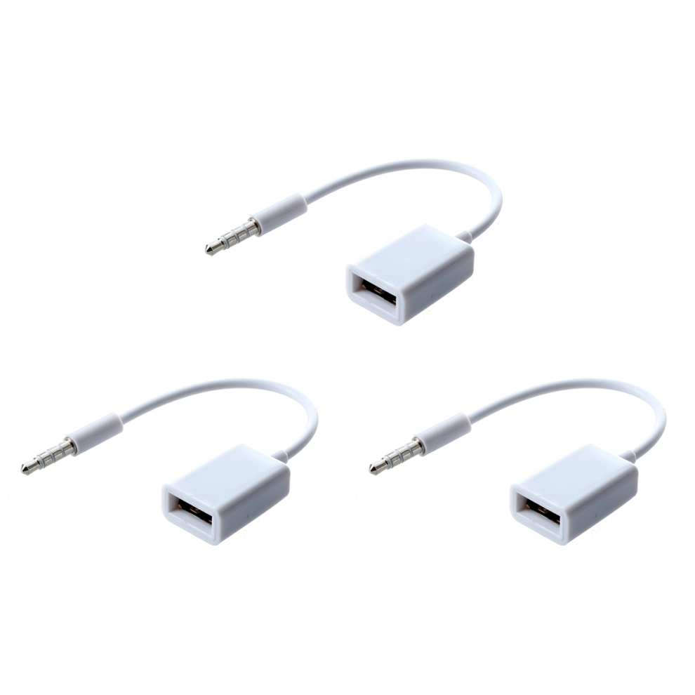3.5Mm Male Aux Audio Plug Jack To Usb 2.0 Female Converter Cable Cord 4851431279123