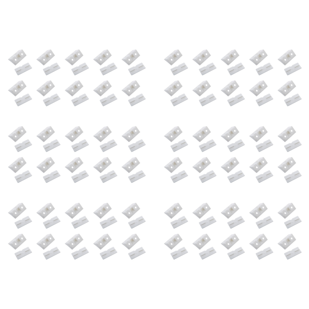 Furniture Cabinet Fastener Corner Braces Angle Brackets White 10Pcs 4851431279635
