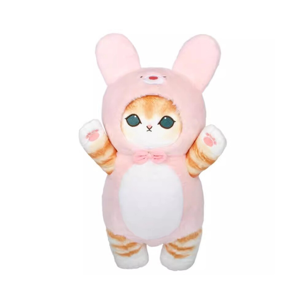 (Rabbit Orange, 30cm) Cartoon Mofusand Cat Plush Toy With Become Panda Rabbit Bear Cow For Design Gift