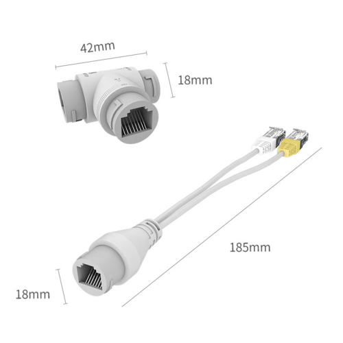 2-In-1 POE Camera Simplified Cable Connector Splitter Cable 1