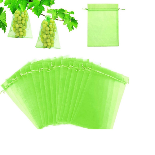 100Pcs Grape Protectors with Drawstring Fruit Mesh Bag Protector 1
