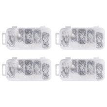 51Pcs Fishing Hooks High Carbon Steel Worm Hooks with Plastic Box