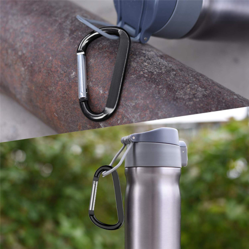 10PCS Aluminum Carabiner Clips,Premium D-Ring with Keyring 2