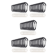 10PCS Aluminum Carabiner Clips,Premium D-Ring with Keyring