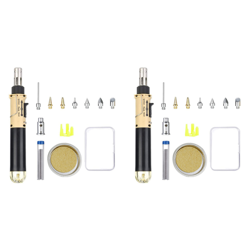 12 In 1 Butane Gas Soldering Iron Kit Adjustable Cordless Solder Tool 4851431285919