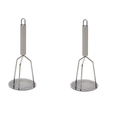 Stainless Steel Potato Masher with Handle for Creamy Mashed Potato