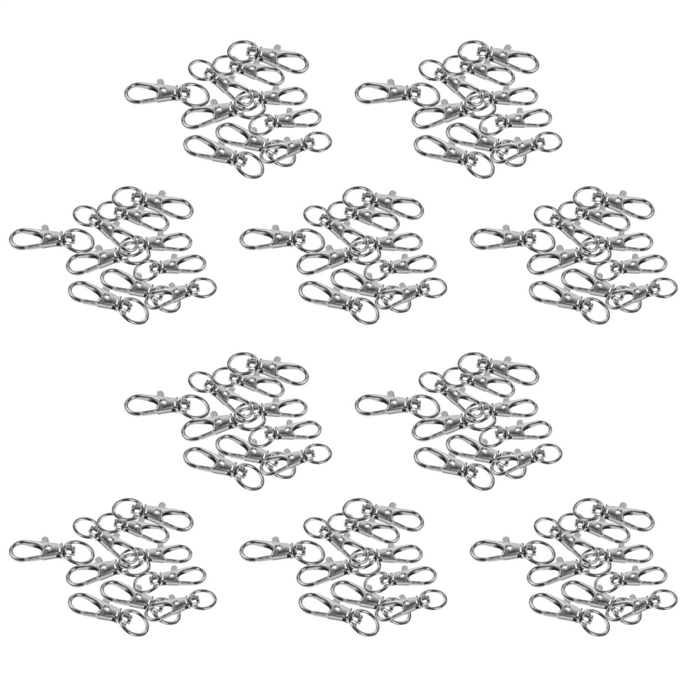 10Pcs Metal Clasp Swivel Trigger Clips Snap Hooks Silver 4851431294997