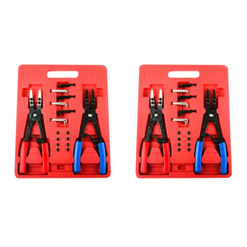 2 Pc.10 inch Ratchet Type Circlip Remover Installer Snap Ring Pliers