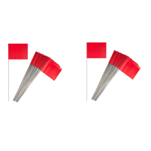 50Pack Marking Flags, Red Yard Flags 15x4x5Inch, Marker Flags