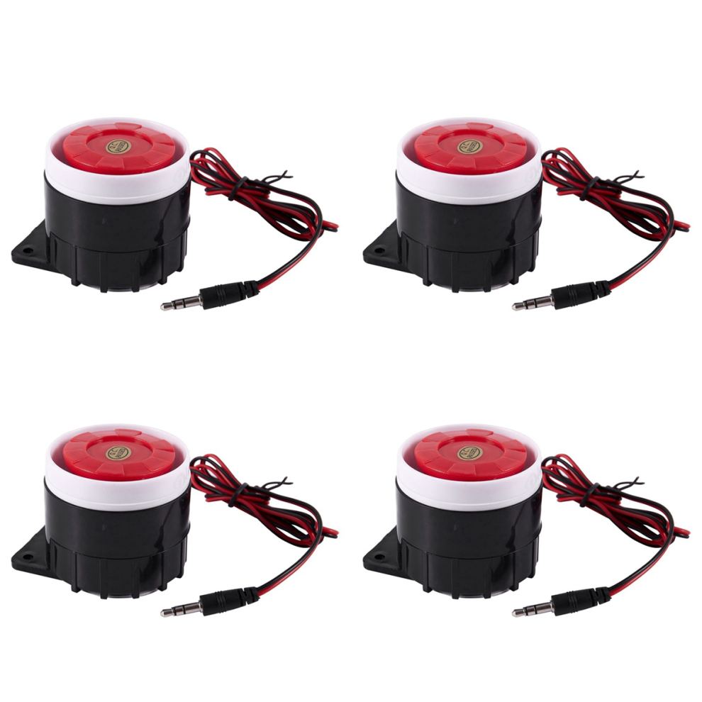 Continuous Sound Decibel Piezo Buzzer Dc 12V 120Db Black+Red 4851431205535