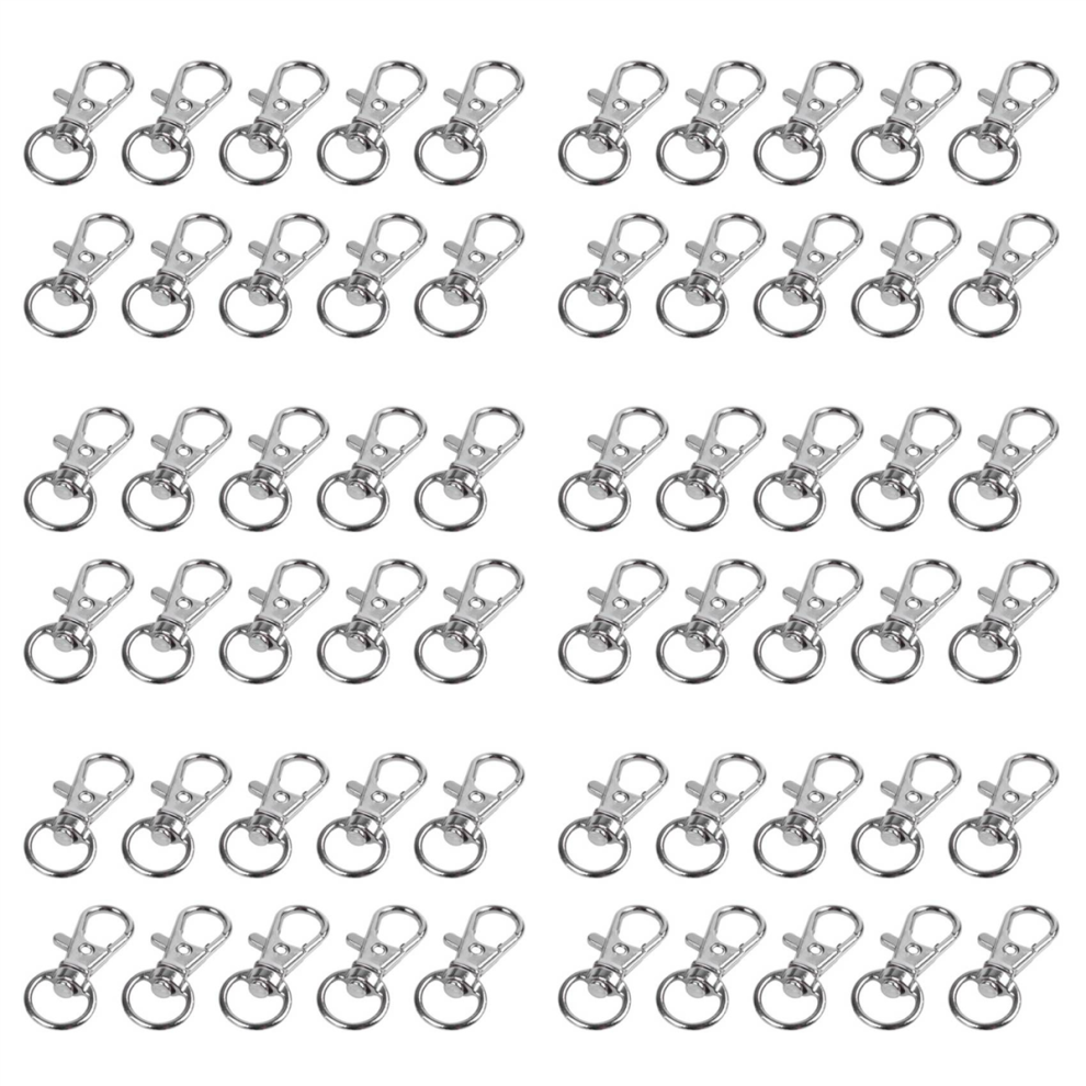 10Pcs Metal Clasp Swivel Trigger Clips Snap Hooks Silver 4851431205467