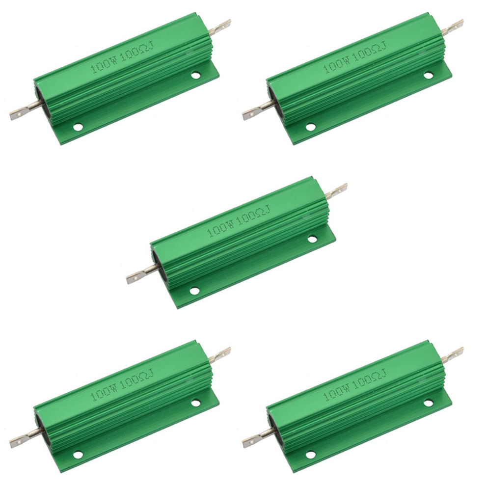 Aluminum Shell 100W Watt 100 Ohm Wirewound Power Resistor 4851431205566