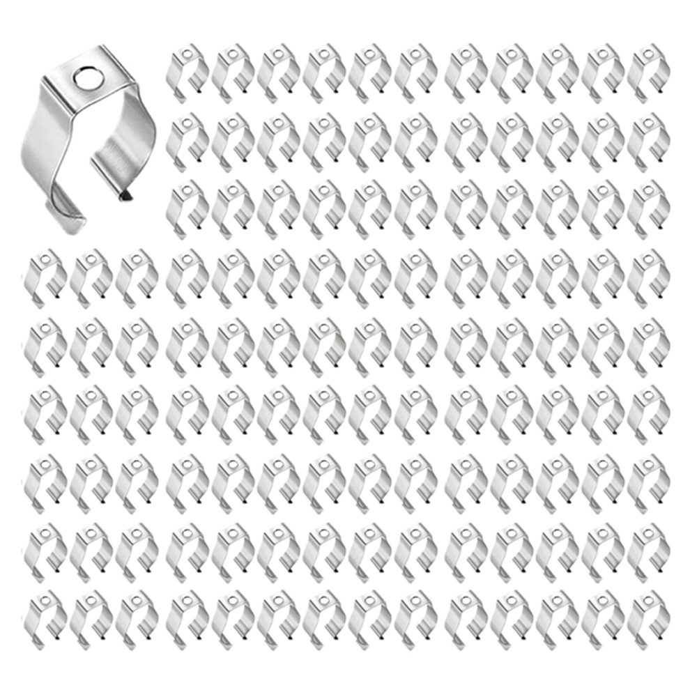 120Pcs T8 Light Bulbs U Clips Holder Fluorescent Tube Lamp Bracket 4851431203586