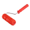 6 Inch Painting Roller with Handle Rubber Wood Pattern for Wall Red 3