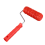6 Inch Painting Roller with Handle Rubber Wood Pattern for Wall Red 4