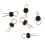 200Pcs Black Soldering PCB Board Breadboard Test Point Pin 2