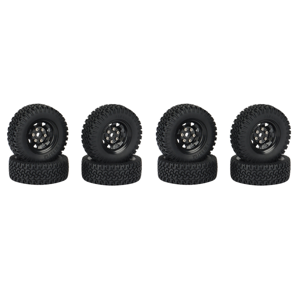 4Pcs 1.55 Beadlock Wheel Rim Tires Set For 1/10 Axial Jr ,2 4851431210270