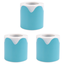 Borde adhesivo enrollado azul de 15 m para decorar tablones de anuncios