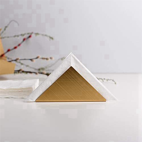 Gold Steel Tissue Dispenser Paper Napkin,for Dining Table Decor 2