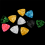 10pcs Acoustic/ Plectrums 0.46mm-Assorted Color 6