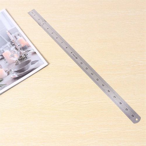 Regle droite en acier inoxydable Mesures metriques 50 cm 1