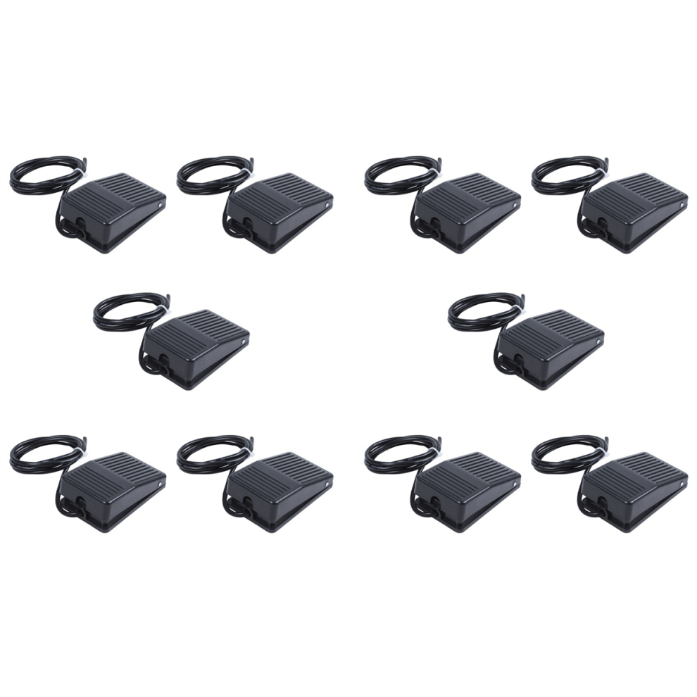 Ac 250V 10A Spdt No Nc Antislip Plastic Foot Pedal Switch Black 4851431228411