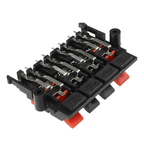 2x 64x40x20mm 8 Positions Push in Jack Spring Load Speaker Terminals 2