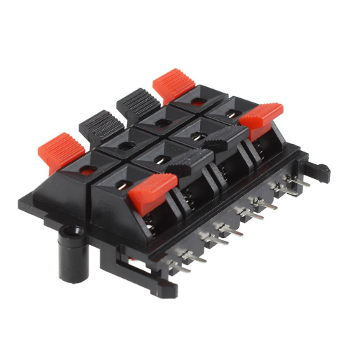 2x 64x40x20mm 8 Positions Push in Jack Spring Load Speaker Terminals 1