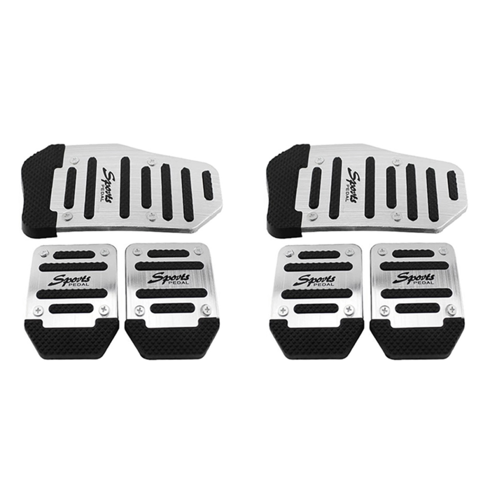 3Pcs Gas Pedal Break Pedal Cover For Manual Transmission Car Silver 4851431230711