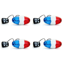 Bicycle Bell 6 LED 4 Tone Horn LED Light Electronic Siren Bells