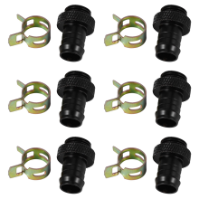 2Pcs Barb Heatsinks Clamp For 3/8 Inch Id Tubing G1/4 Chromed Del