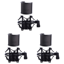 Microphone Shock Mount with Microphone Filter Shock Mount Holder Clip