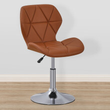 (Brown PU) Charles Jacobs Small Swivel Chair | Home Office Furniture