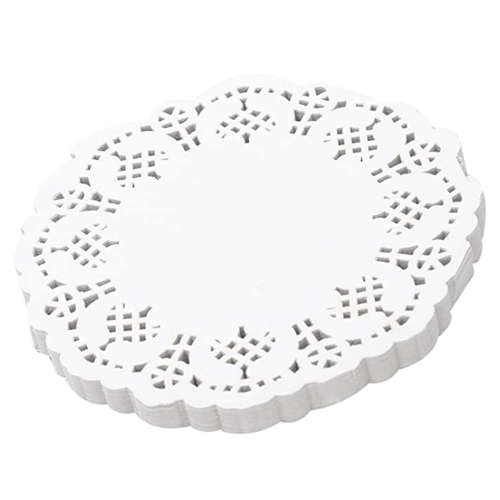 Lace Doilies Paper 100 Pcs,4.5 inch Liners for Cake,Tableware Display 2