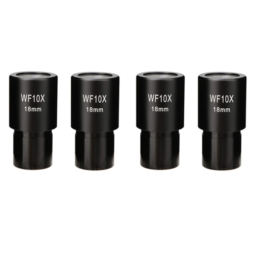 2 PCS WF10X Eyepiece Optical Lens Wide Angle 23.2mm Mounting Size