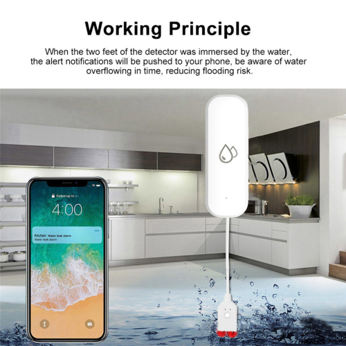 Tuya WiFi Water Leakage Sensor Detector Home Alarm System Smart Life