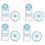 2 Pcs Multifunctional Geometric Ruler Plastic Circle Drawing Tool 1