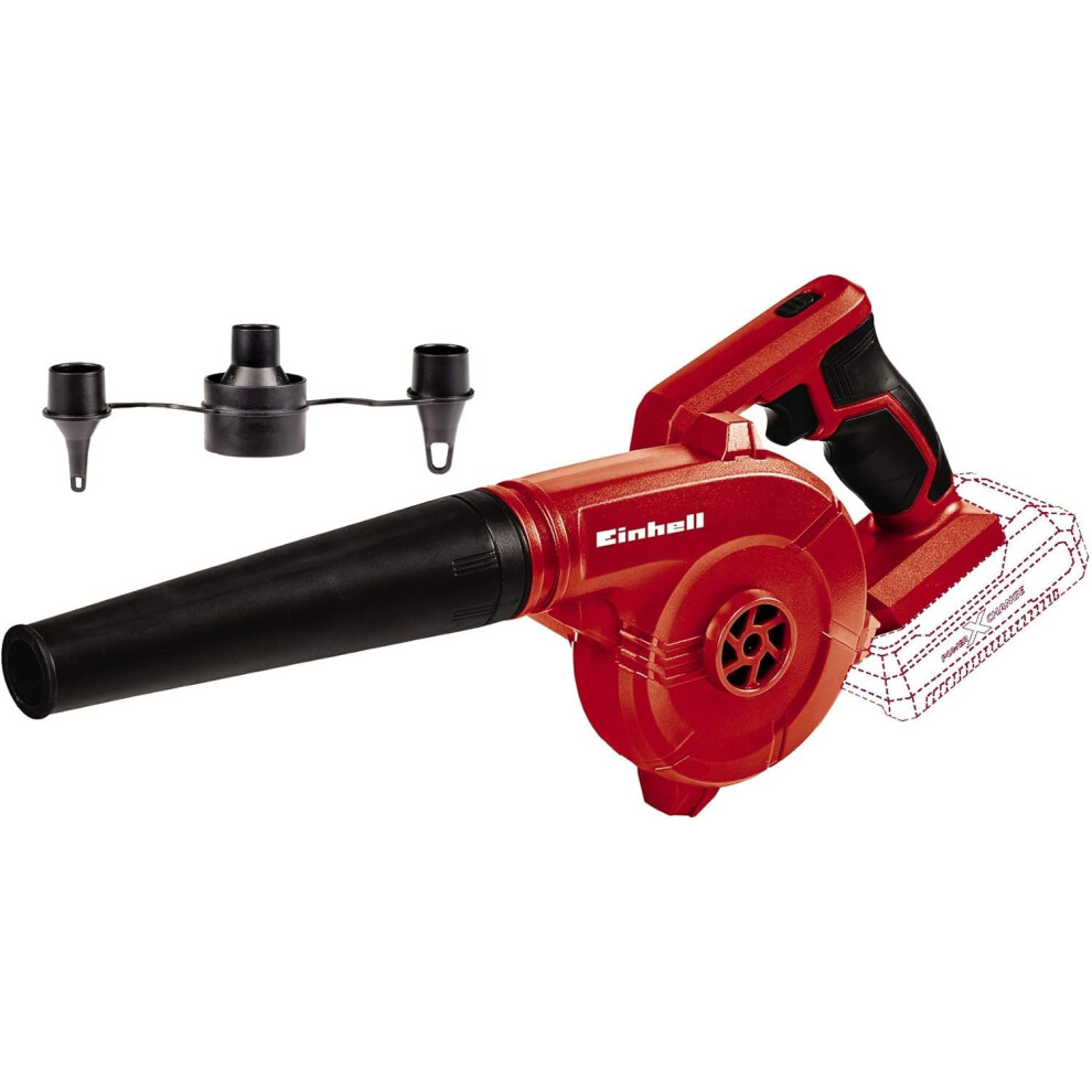 Einhell TE-CB 18/180 Li Power X-Change 18V Cordless Air Blower | 180 km/h Air Duster For Home, Car, Garage And DIY Workshop Use | Solo Universal