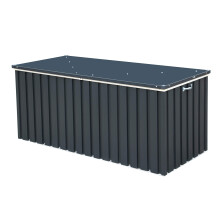 Duramax DH 1.7 Metal Cushion Box (770 L) with Hydraulic Gas Cylinder & Padlock Eye, Outdoor Deck Box and Garden Furniture Organizer, Anthracite &