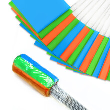 100 Pack Marking Flags for Lawns, 38 x 10 x 13 cm, Pack of 100, Orange & Green & Blue Landscape/Irrigation/Lawn Flags, Yard Markers, Suitable for