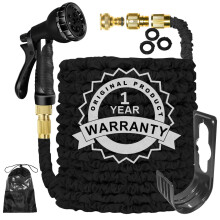 Expandable Garden Hose Pipe 100FT 3 Times Flexible Expanding Magic Lightweight Watering Hose Anti-Leakage with 3/4" 1/2" Solid Brass Fittings 8