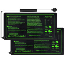 Hyindoor 2 Pack Seedling Heat Mat Heated Propagator Durable Waterproof Seedling Heating Pad for Winter Hydroponic Indoor Seedling Germination 10.63"x