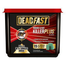 Deadfast Mouse and Rat Killer Plus Poison, 15 Block - Green